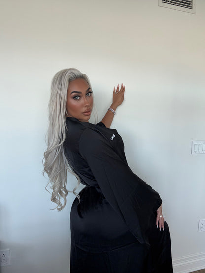 Midnight Muse Long Silk Robe