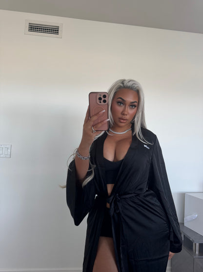 Midnight Muse Long Silk Robe