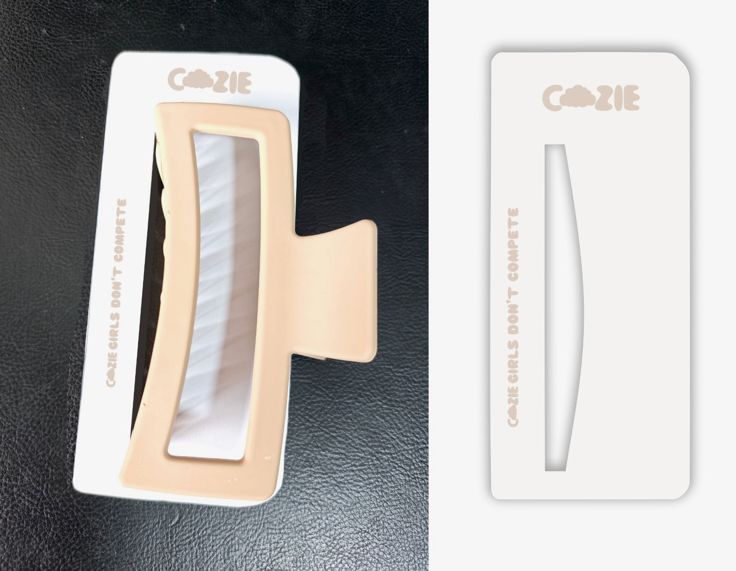 Cozie Matte Claw Clip – “Girls Don’t Compete” Edition